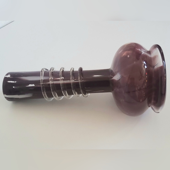 Vintage Czech Bud Splatter Glass Vase - Picture 4 of 5